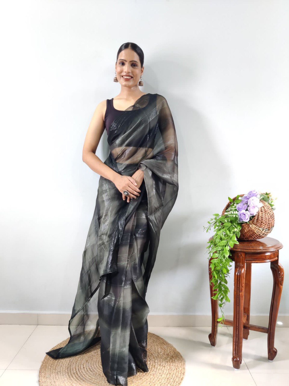 black pure soft silk saree