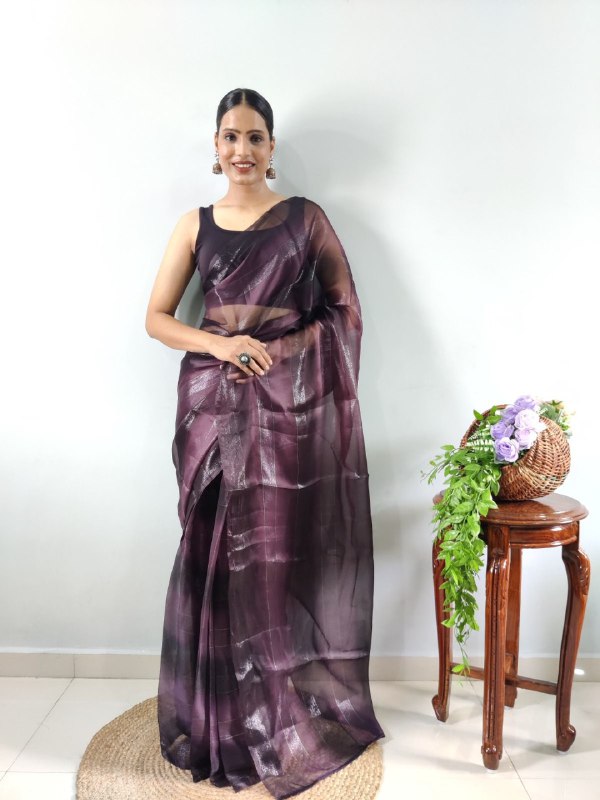 organza saree for wedding