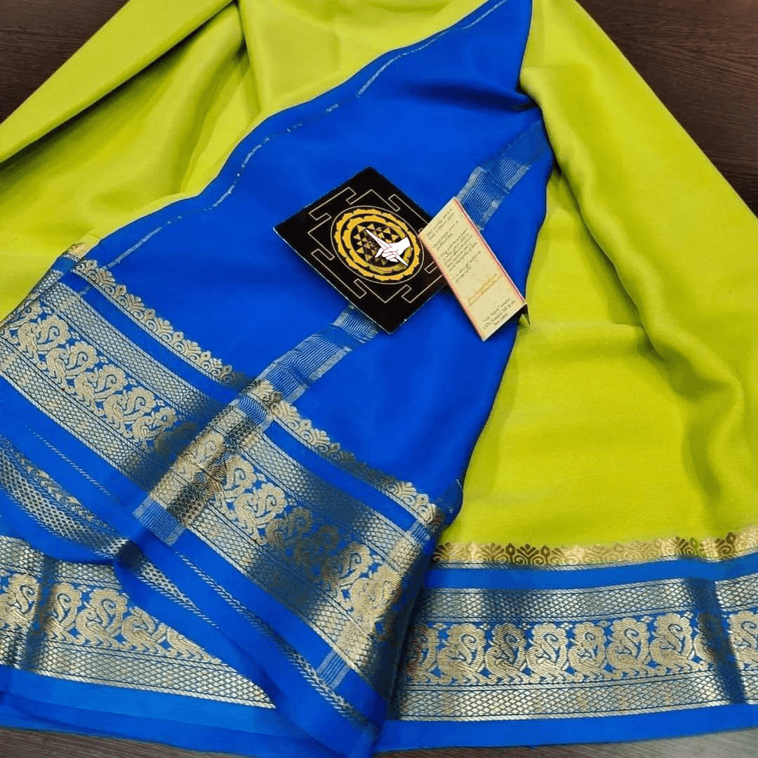 Handwoven Mysore Crepe Soft Silk Sarees – Luxurious Touch