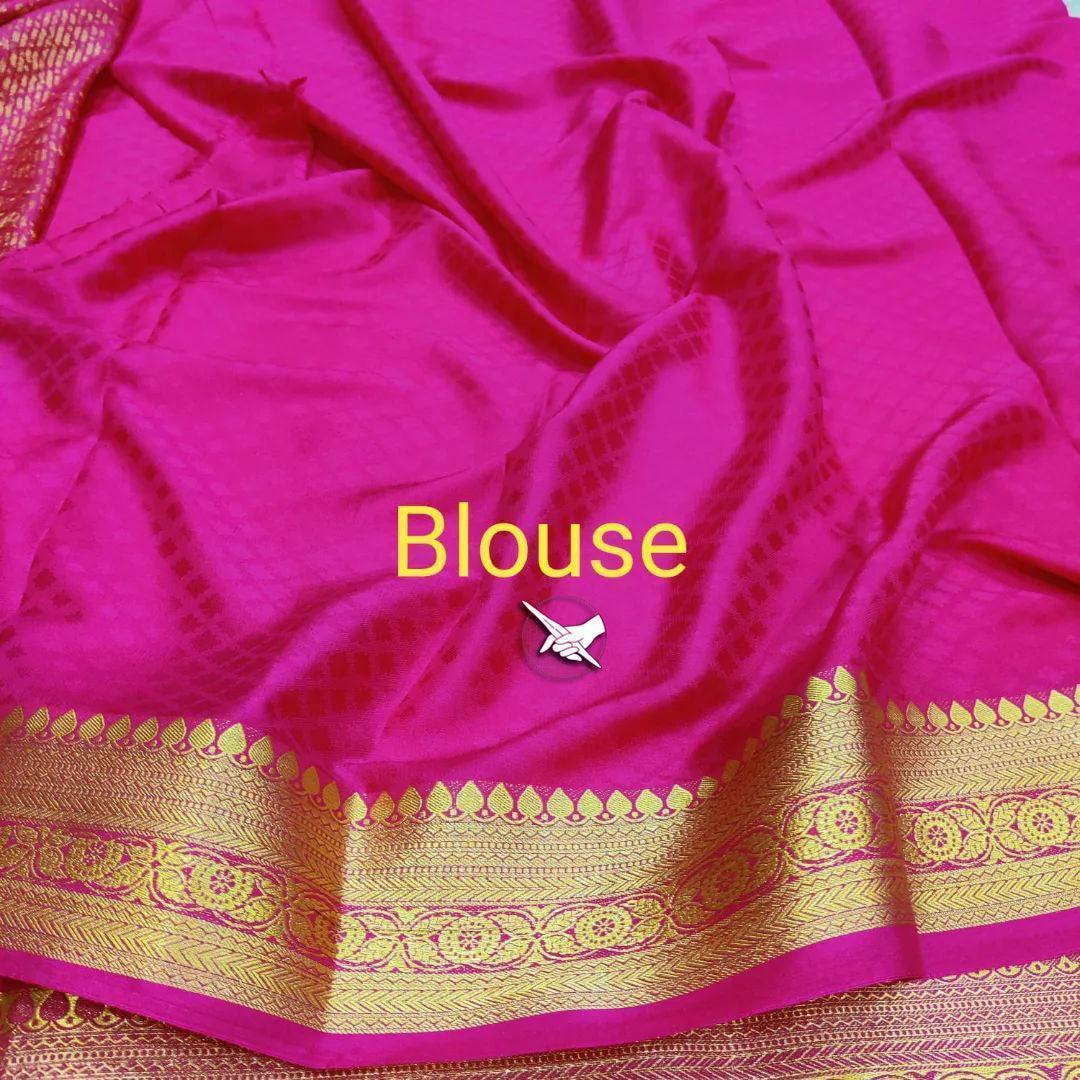 Whispering Weaves: Soft Silk Saree with Subtle Lines