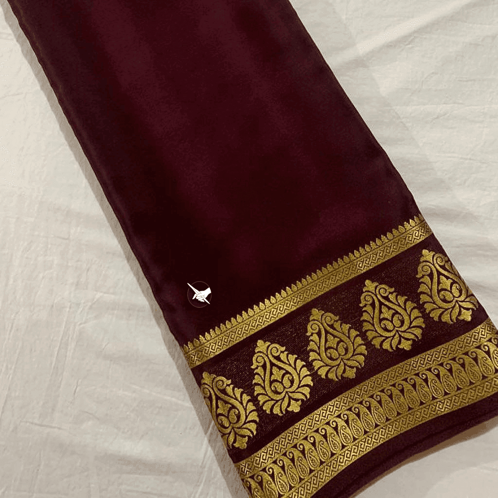 Traditional Mysore silk sarees in beautiful zari border