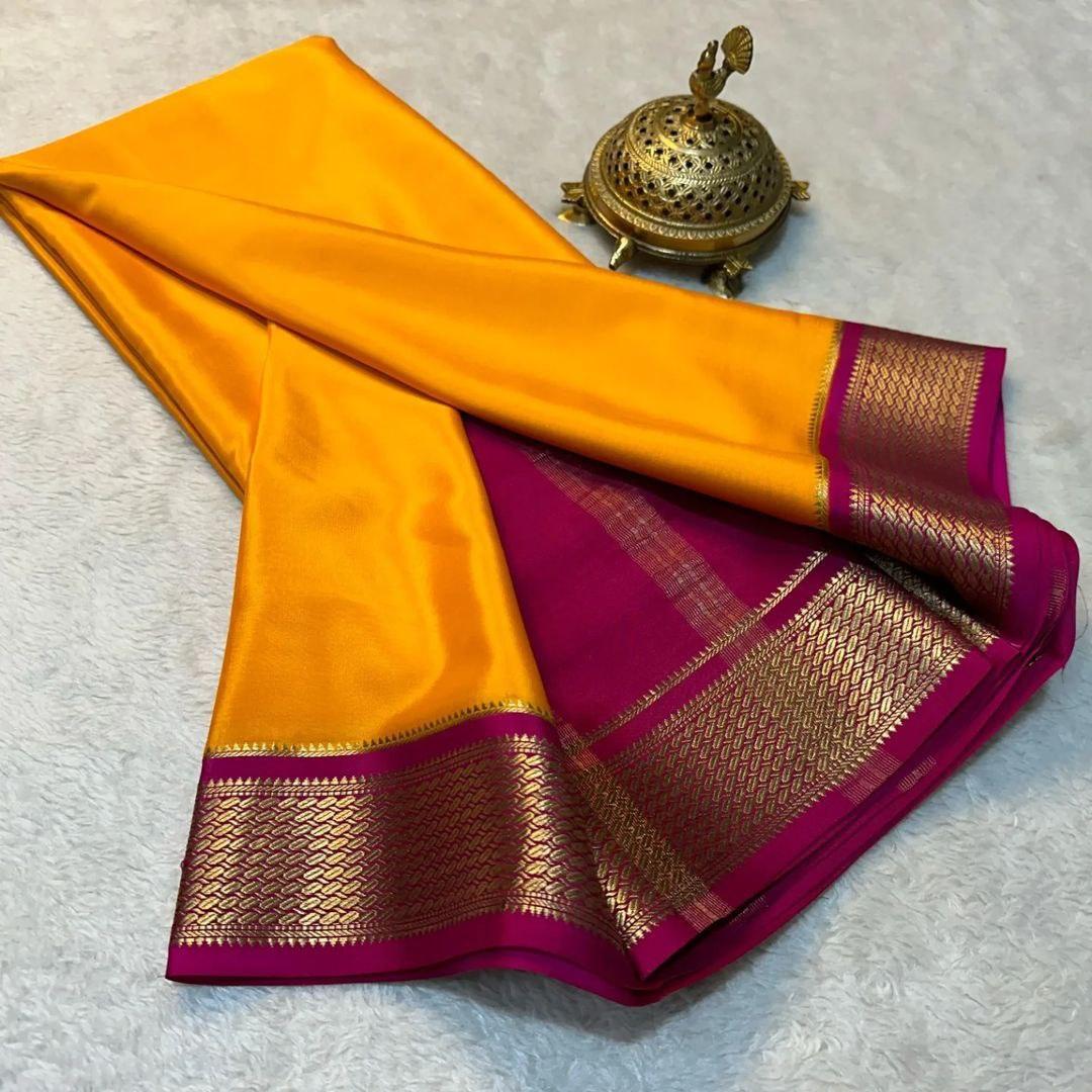 Premium Royal Threads: Classic Mysore Silk Sarees in Vibrant Hues for Weddings & Festive Wear
