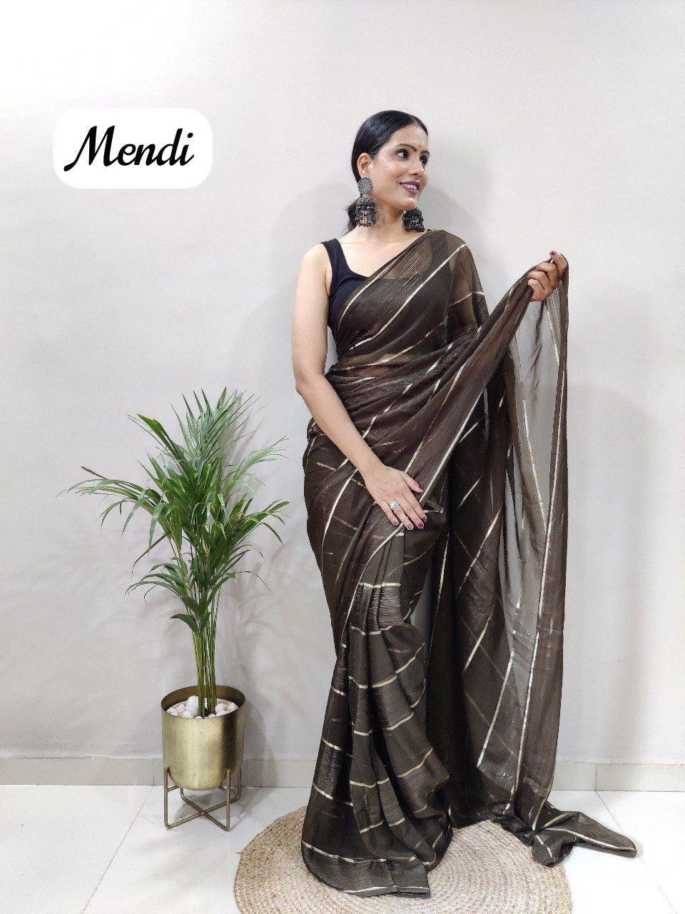 mendi saree in silk