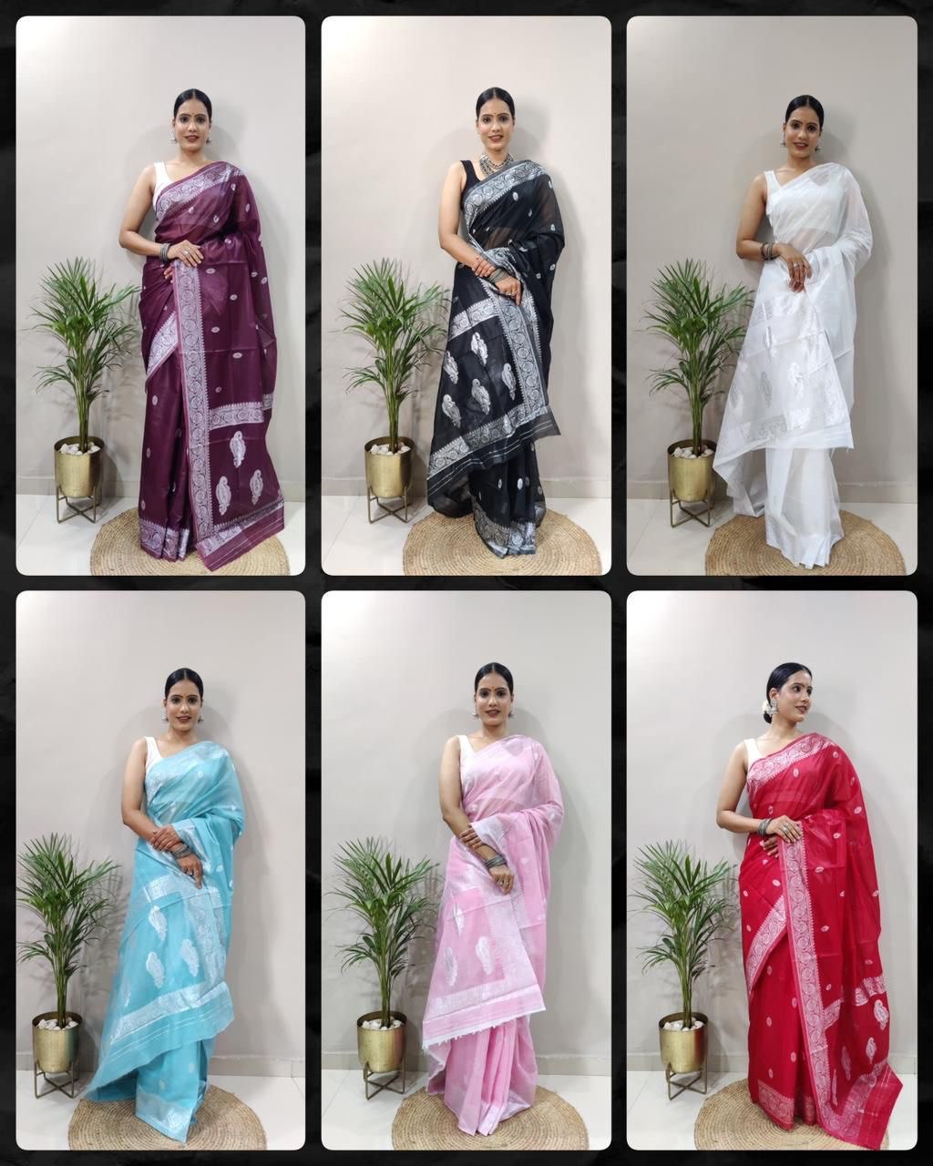 pure soft cotton jamdani saree
