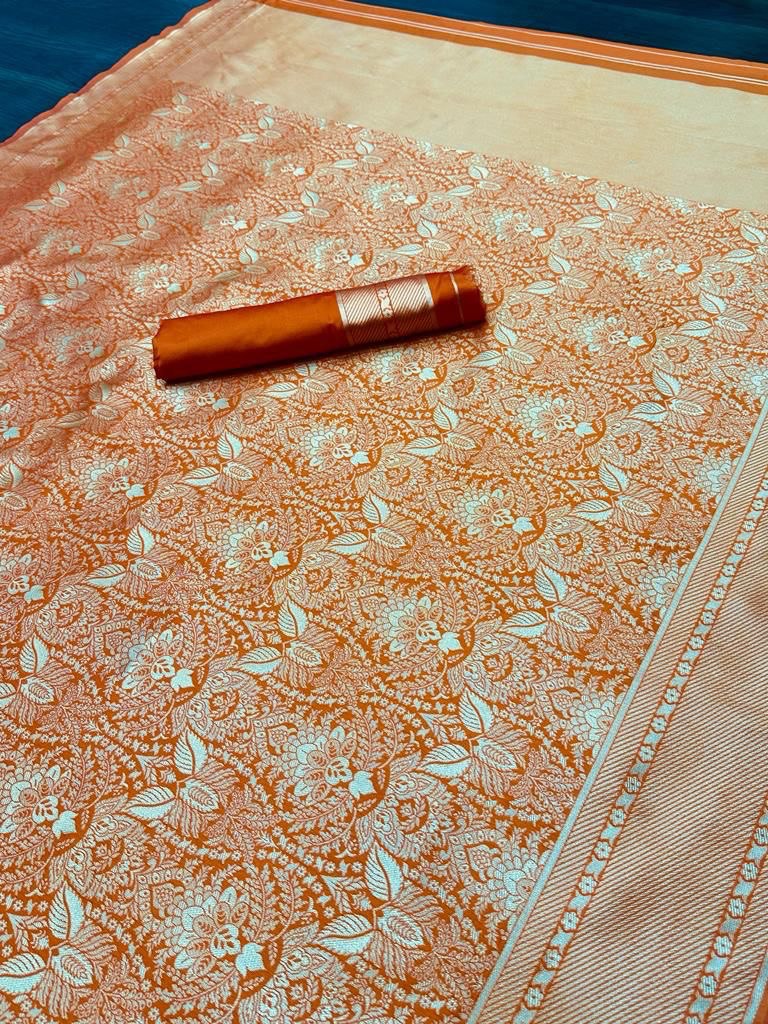 pure soft silk saree with gold zari