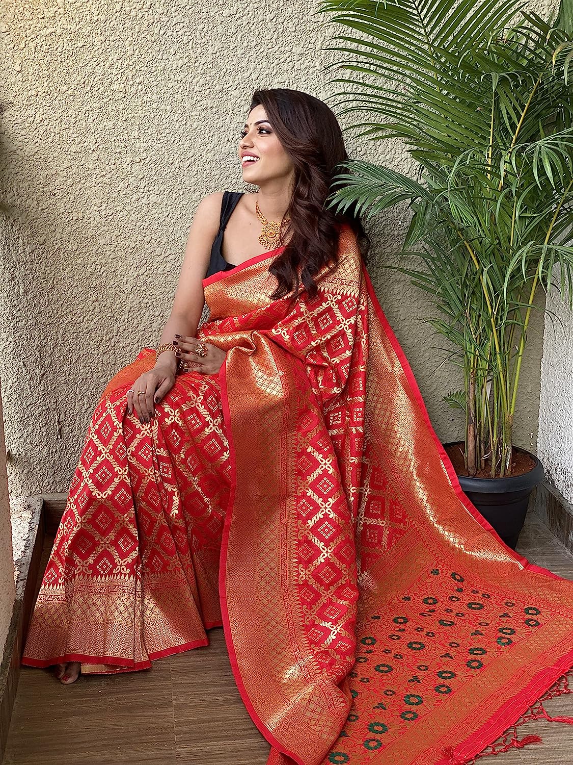 zari woven soft silk saree for women