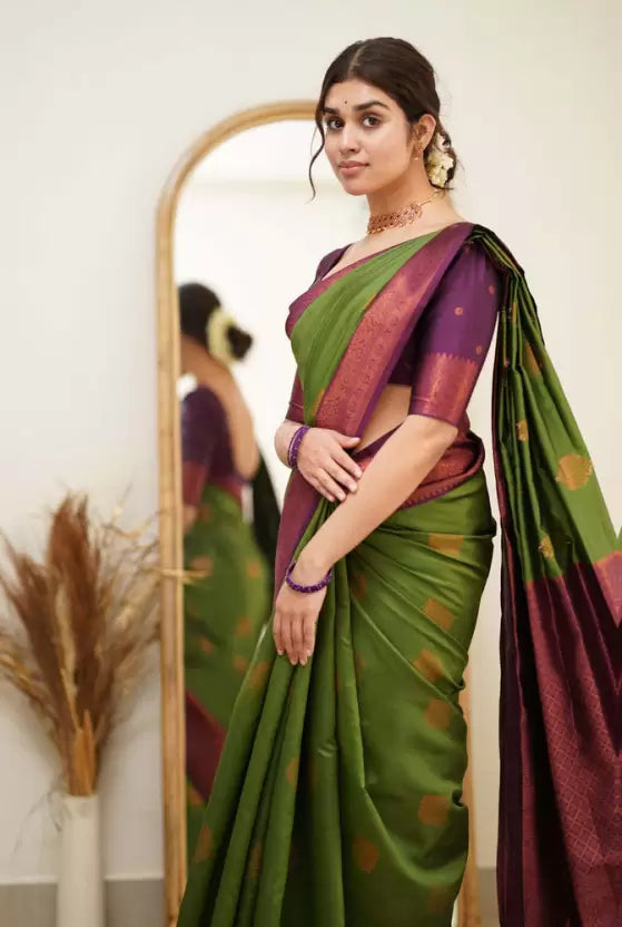 kanjivaram jacquard saree for women