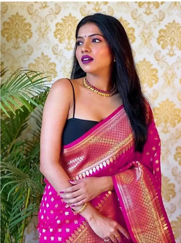 woven soft silk saree for wedding