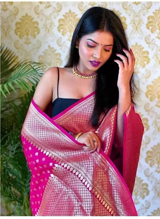 soft silk jacquard saree for wedding