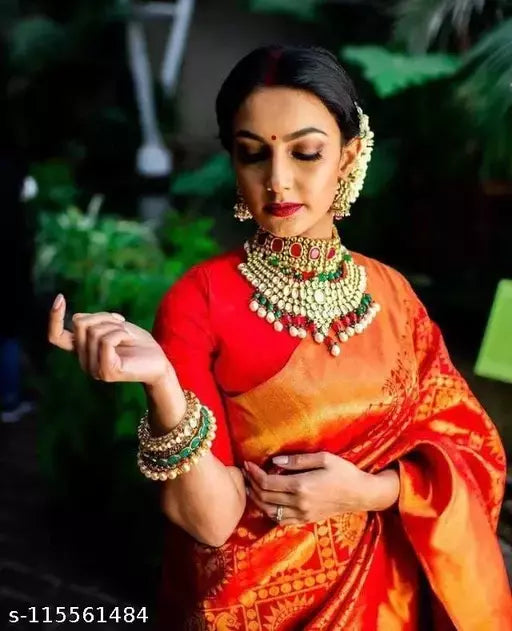 zari woven soft silk saree for wedding