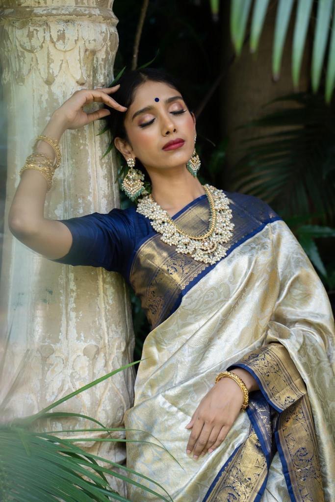 golden silk saree