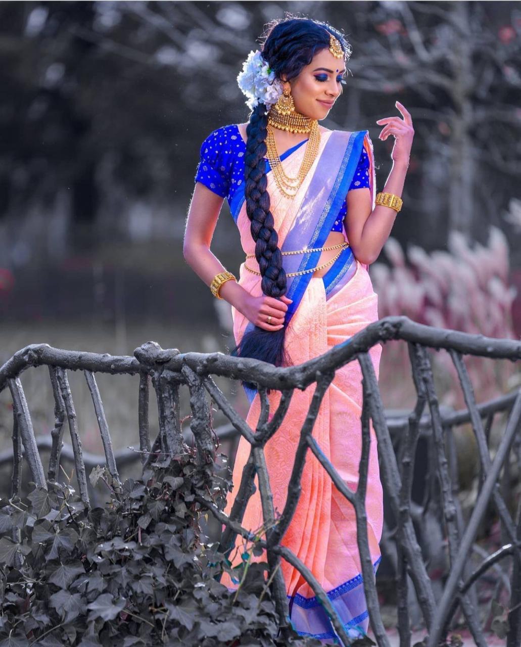 Wedding Special Banarasi Soft Silk Saree with Zari Weaving