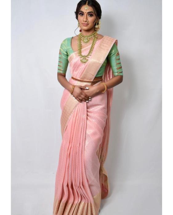 heavy zari woaving silk saree
