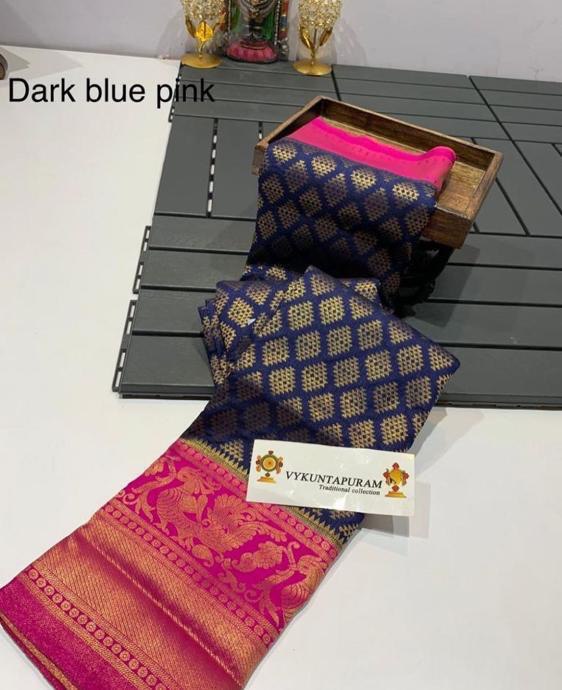 Fashionable Casual Wear Saree with Lichi Soft Silk Fabric in Multicolor Pattern