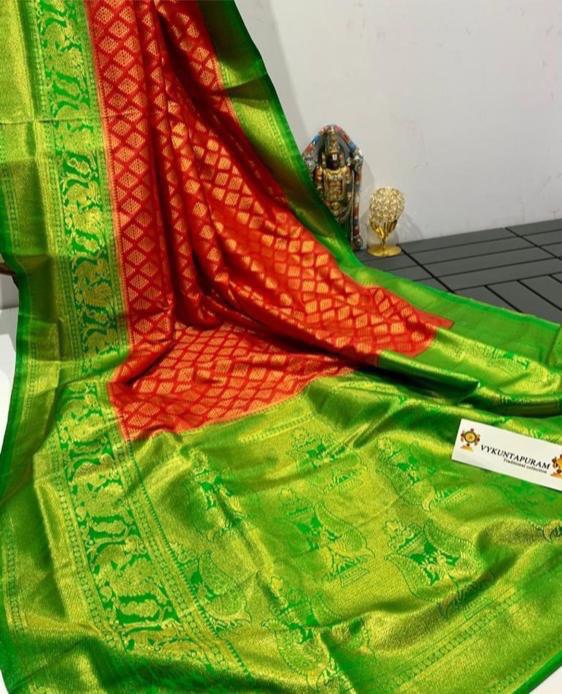 Chic Lichi Soft Silk Banarasi Saree in Multicolor, Ideal for Casual Outings and Gatherings