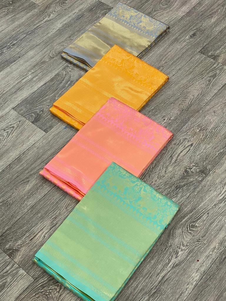 multi color soft silk sareee