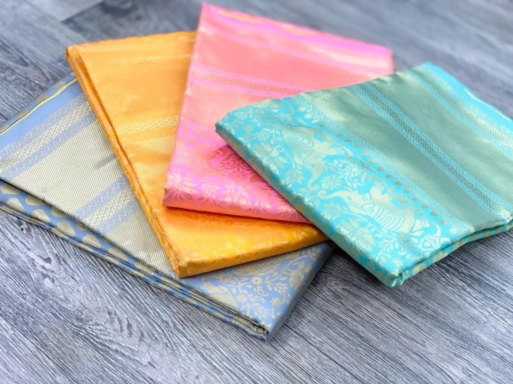 soft silk wedding saree in zari weaving