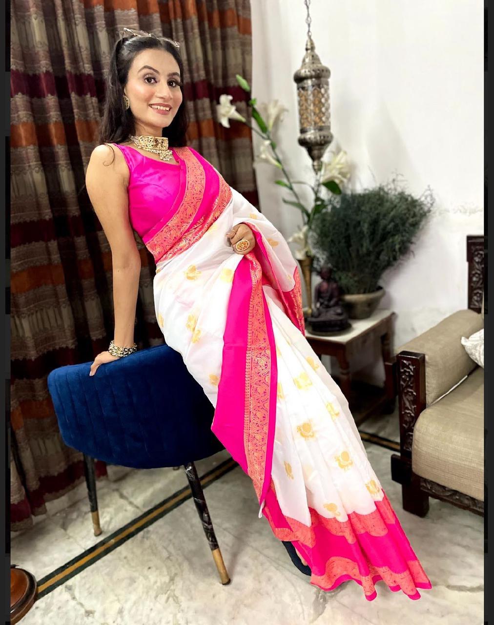 jacquard soft silk saree for wedding