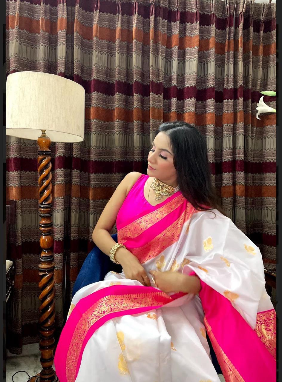 zari weaving jacquard saree