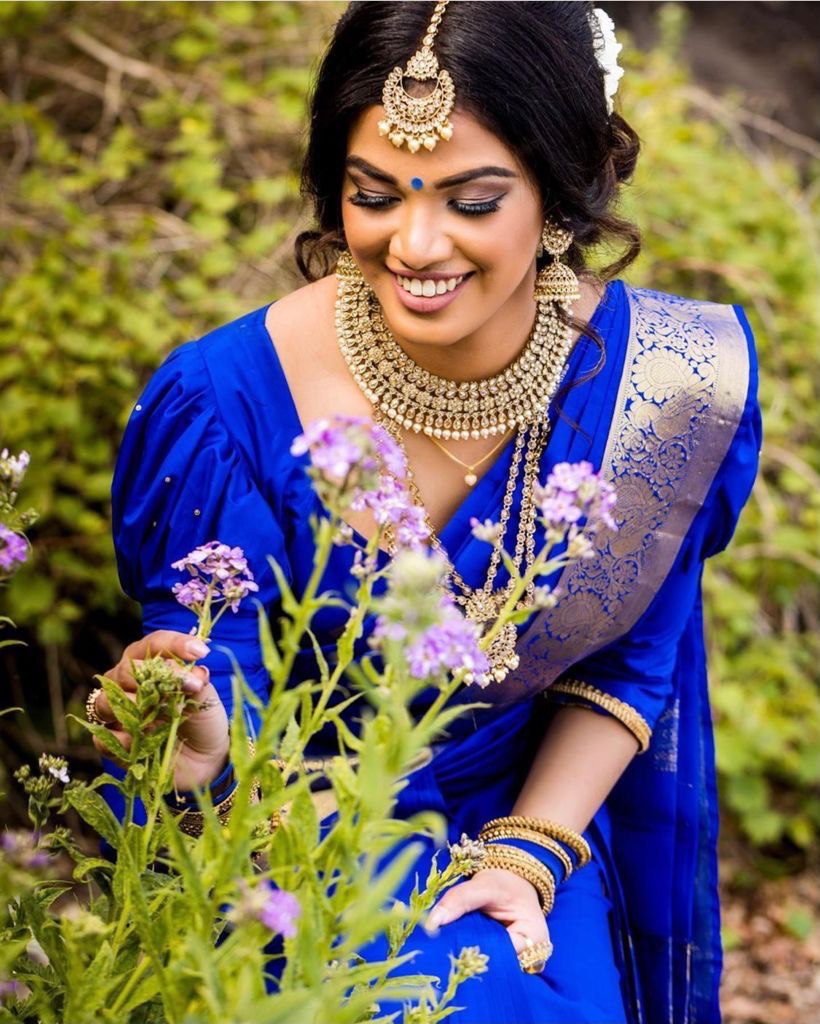 zari woven silk blend saree