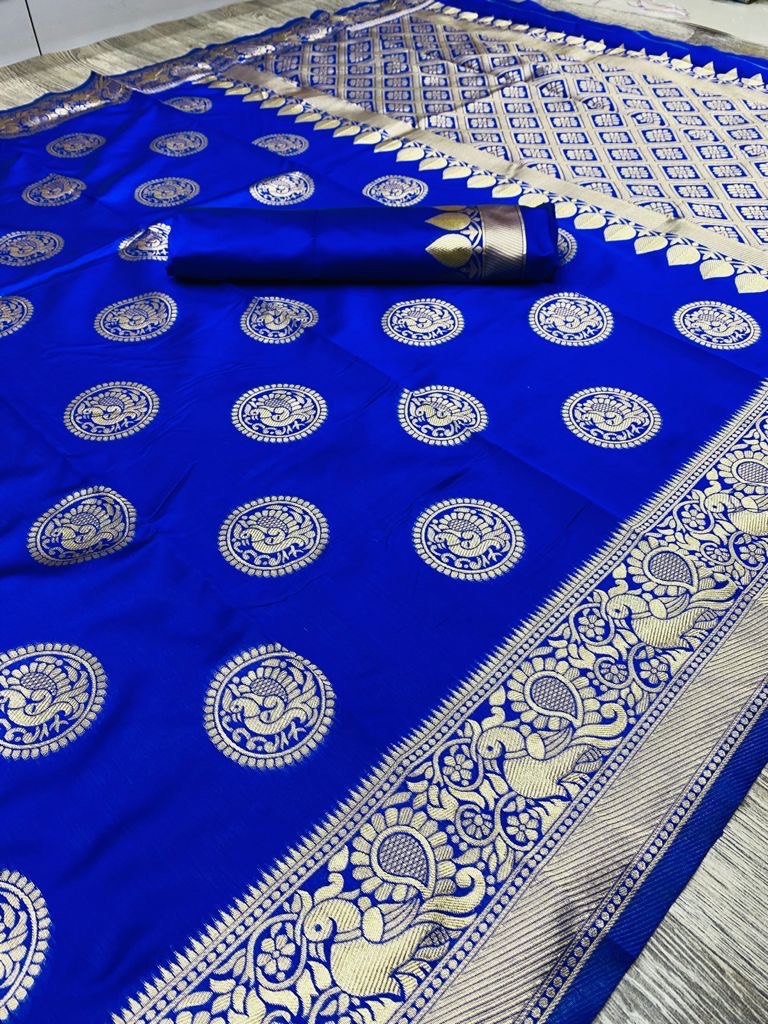 zari woven kanjivaram silk saree for women