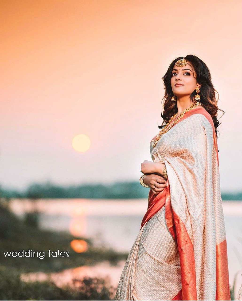 white banarasi silk saree