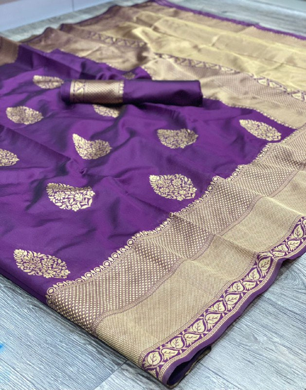 blue soft slk linen saree for women