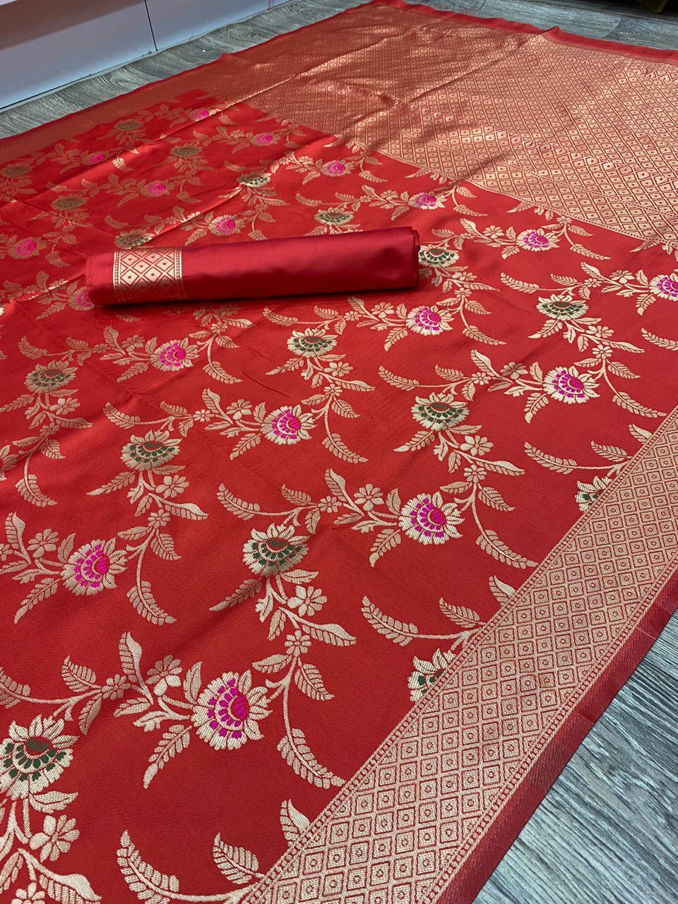 banarasi soft silk jacquard saree