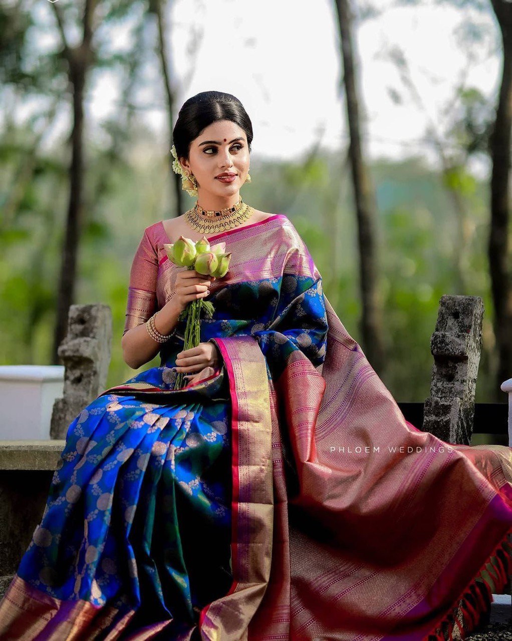zari weaving kanjivaram saree for wedding