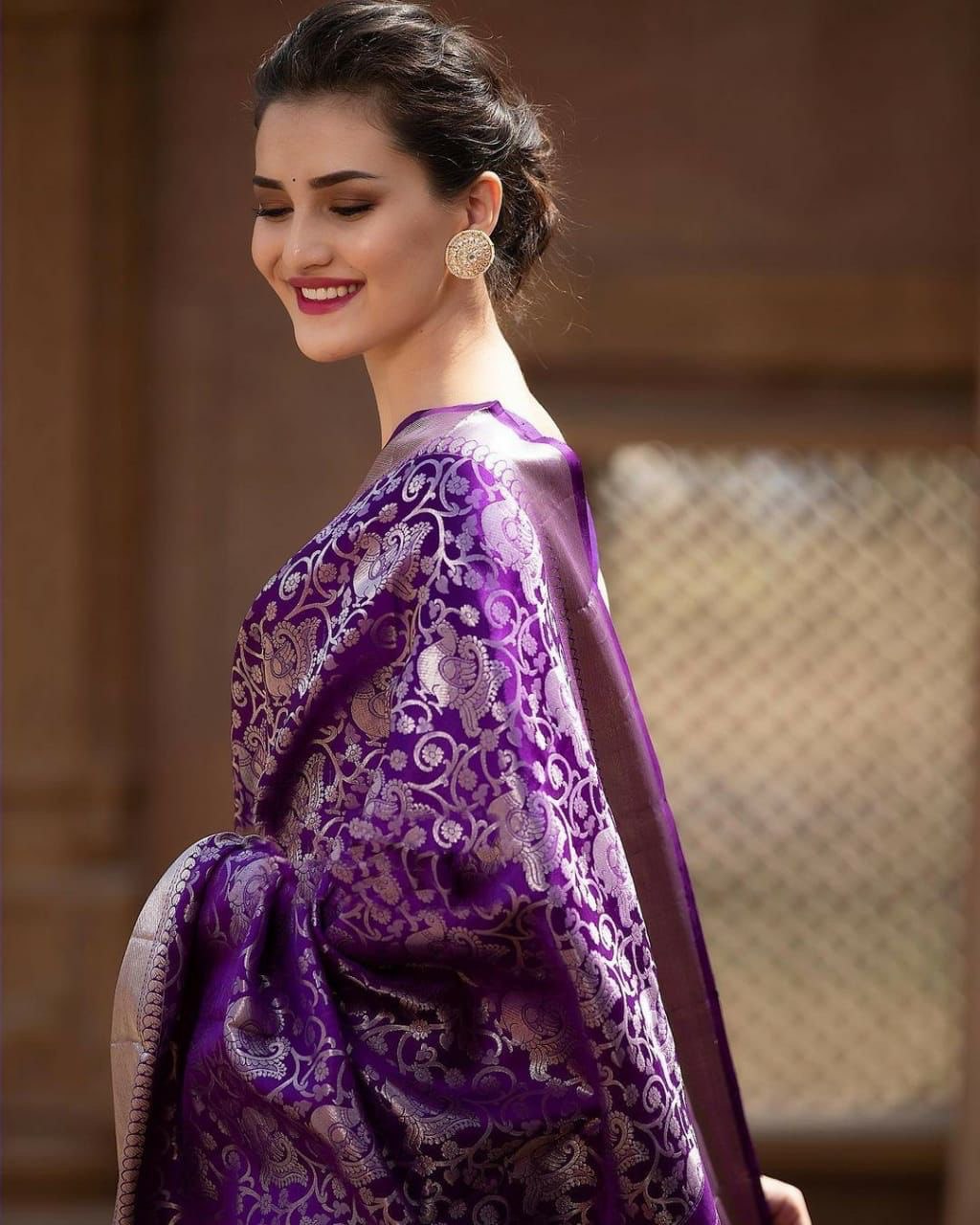 peacock design full zari weaving kanjivaram pure silk saree