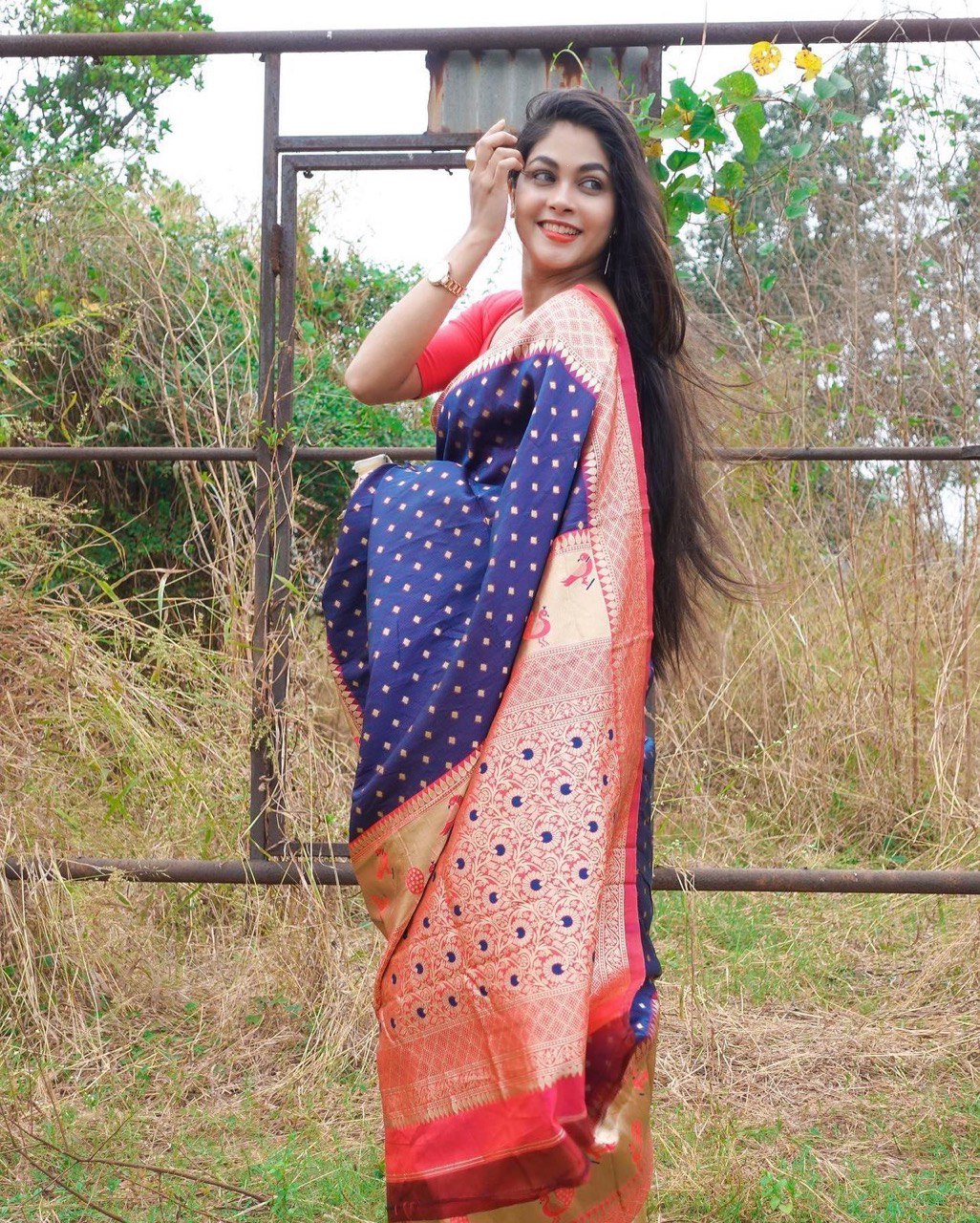 banarasi soft silk jacquard saree