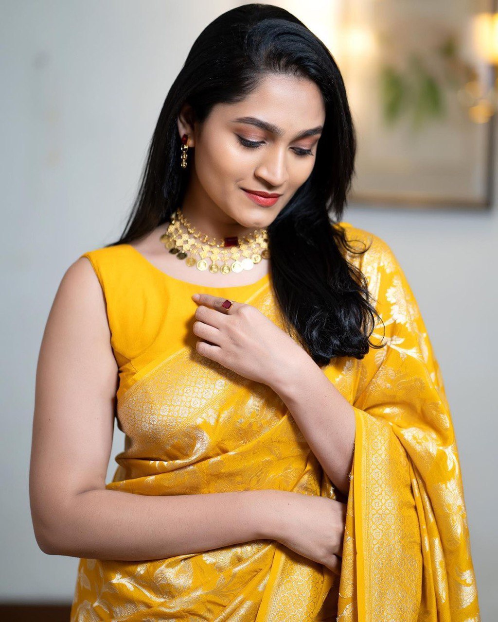 Luxurious Wedding Special Yellow Banarasi Silk Saree
