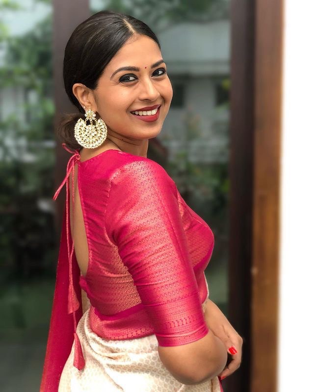 pink kanjivaram soft silk saree