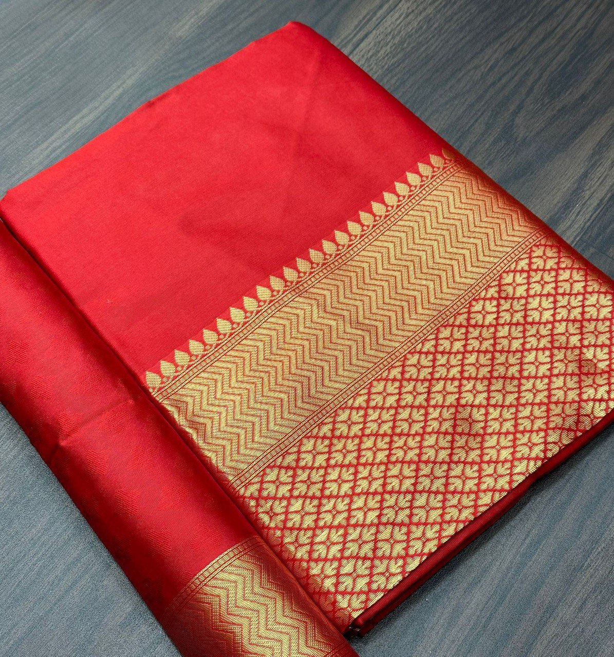 soft silk red saree