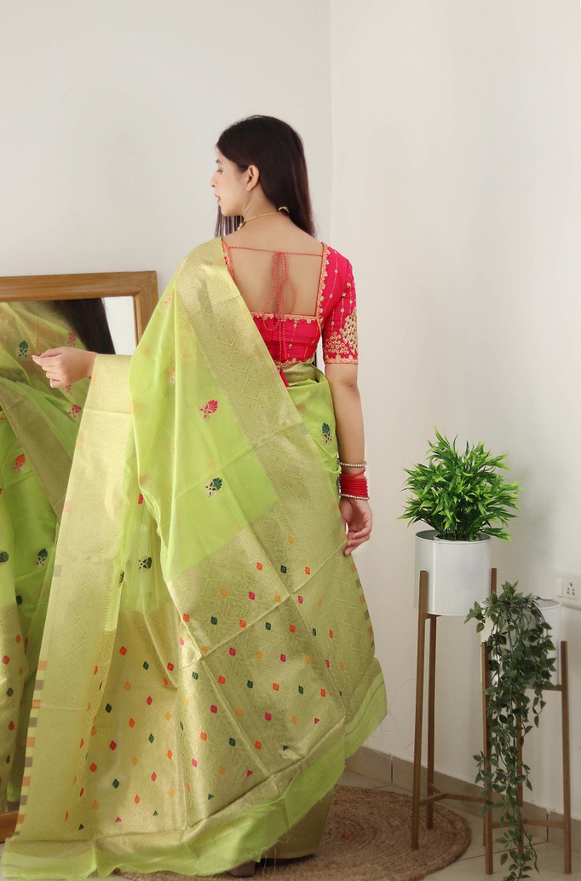 pista soft silk saree