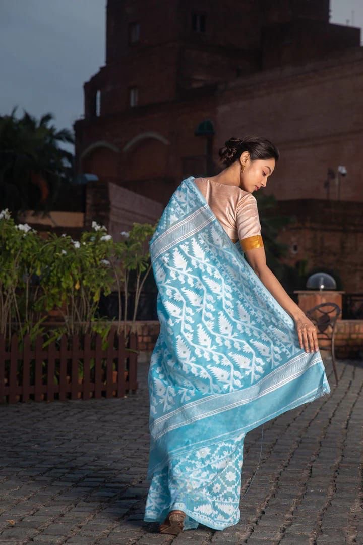 jacquard cotton silk saree