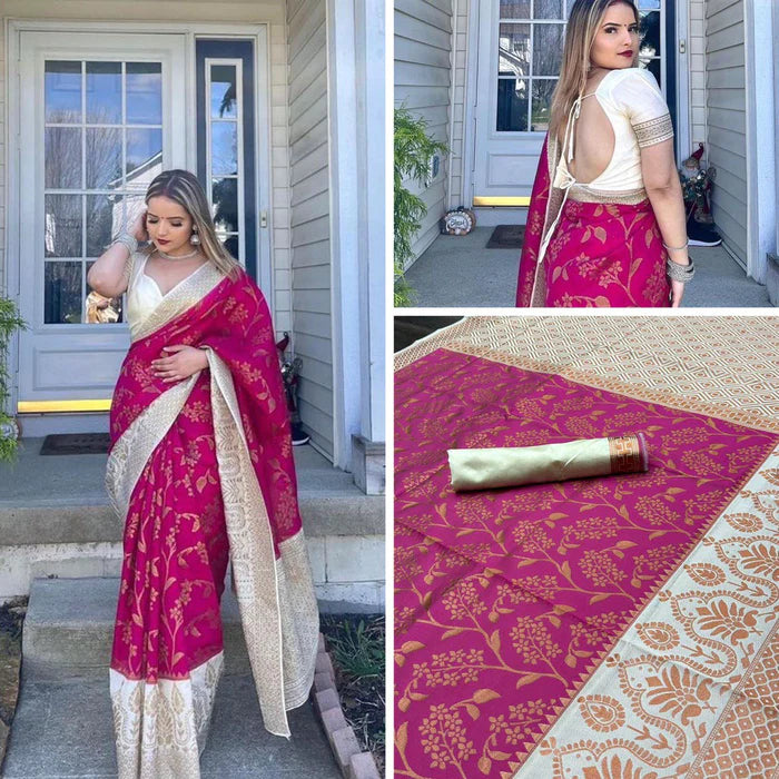 flower print saree