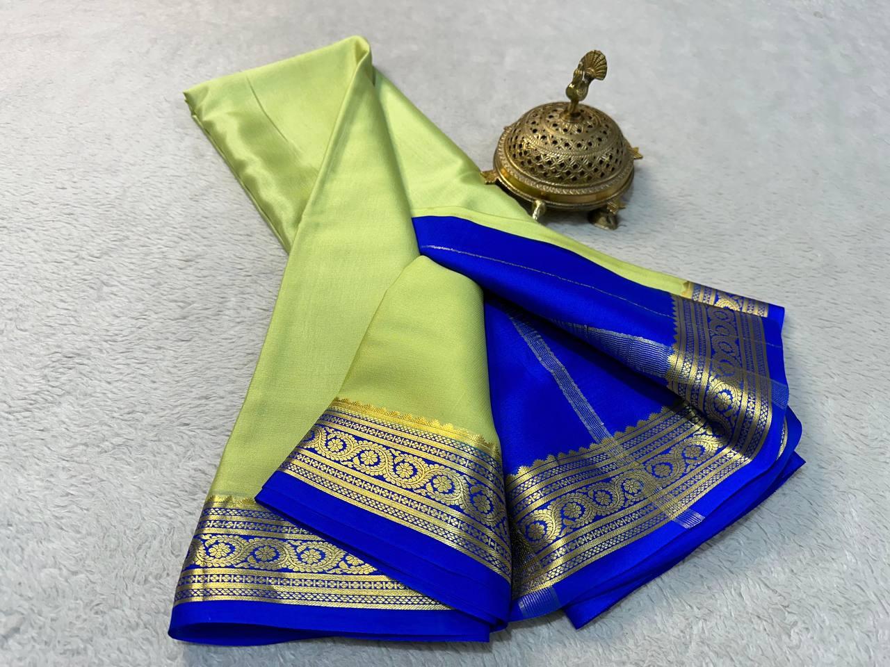 Timeless Elegance: Mysore Silk Sarees with Luxurious Zari Borders
