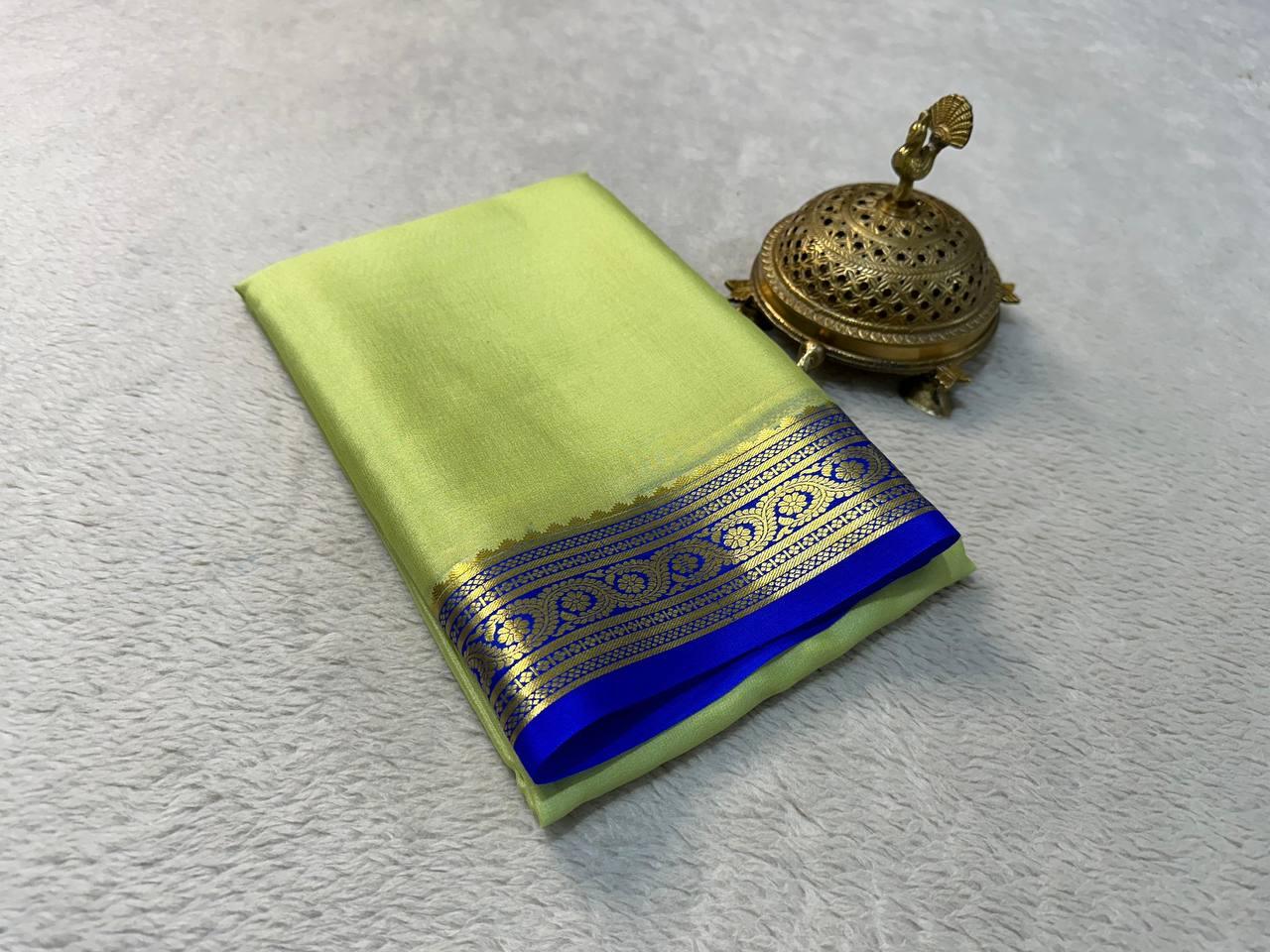 Timeless Elegance: Mysore Silk Sarees with Luxurious Zari Borders
