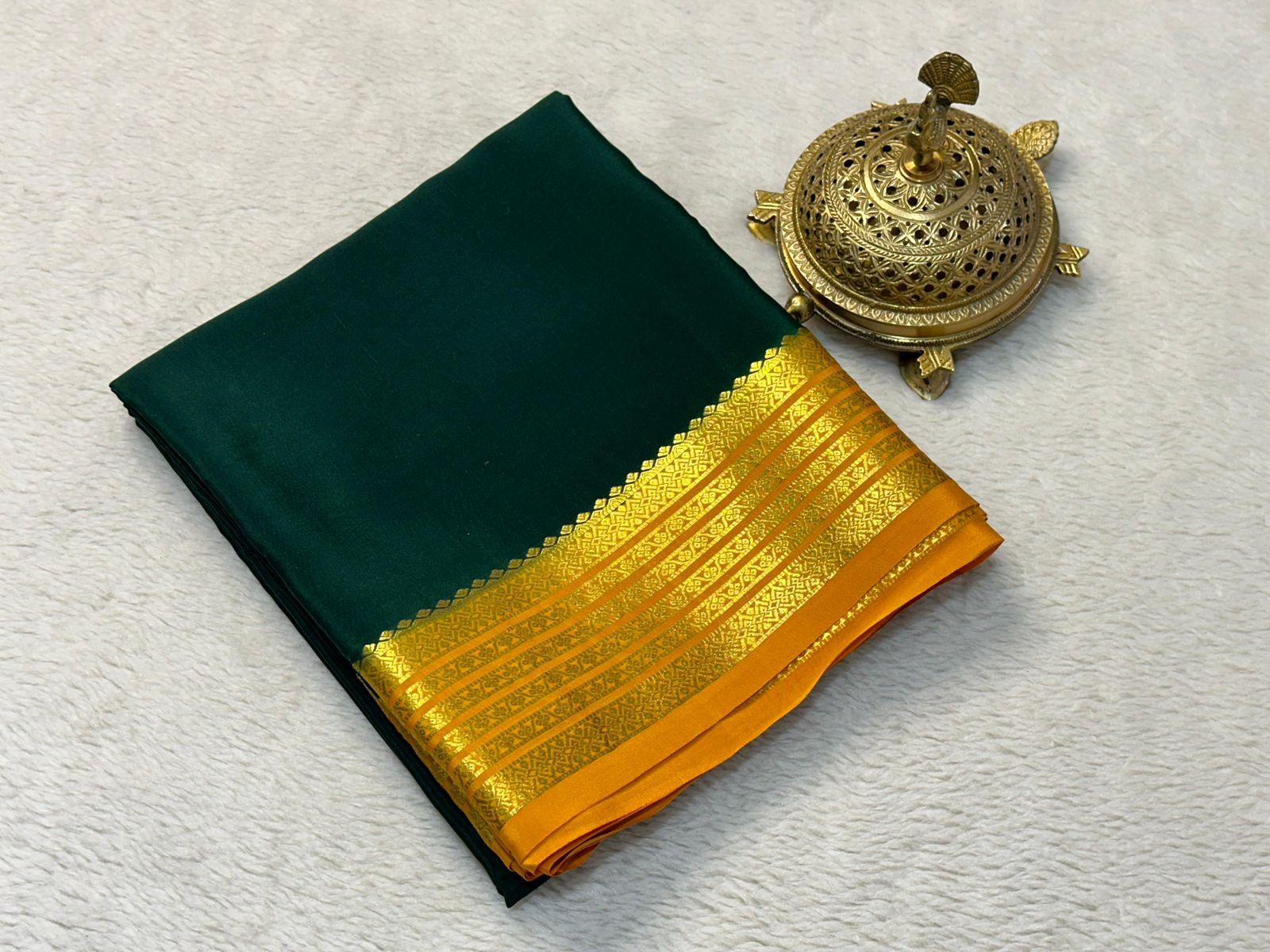 Premium Modern Tradition: Mysore Silk Sarees with Elegant Zari Details for Weddings & Festive Wear