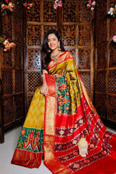 Mehndi Handloom Soft Silk Saree