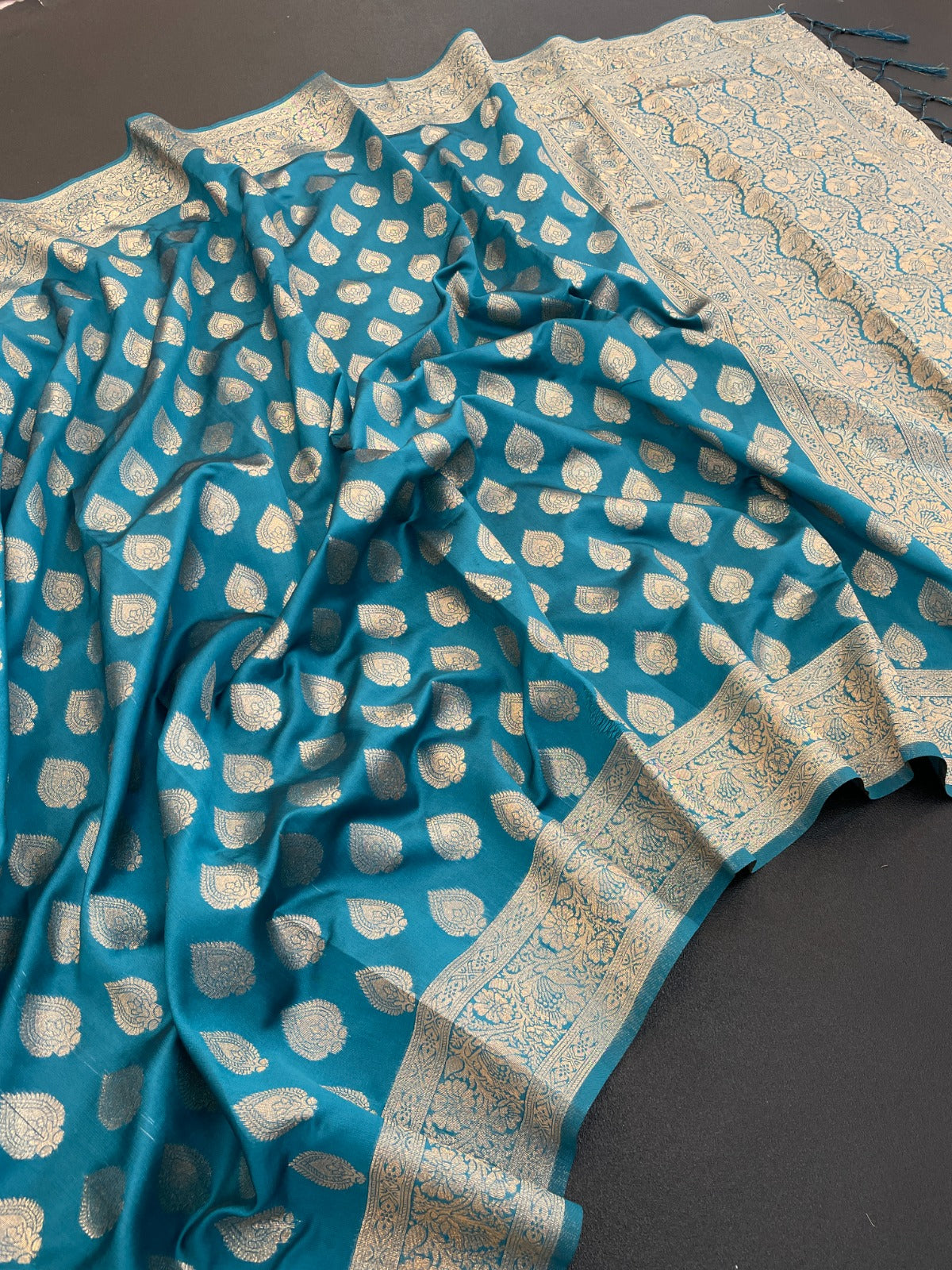 Classic Banarasi Saree in Soft Silk with Golden Zari Work