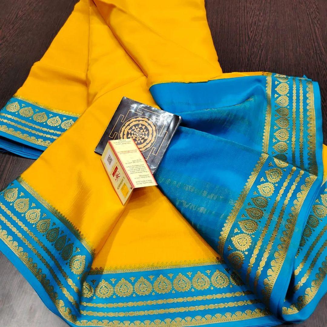 Latest Mysore Crepe Soft Silk Sarees – Royal Look Collection