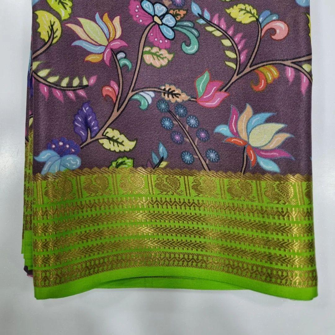 Premium Whispering Weaves: Printed Mysore Crepe Silk Beauty for Weddings & Festive Wear