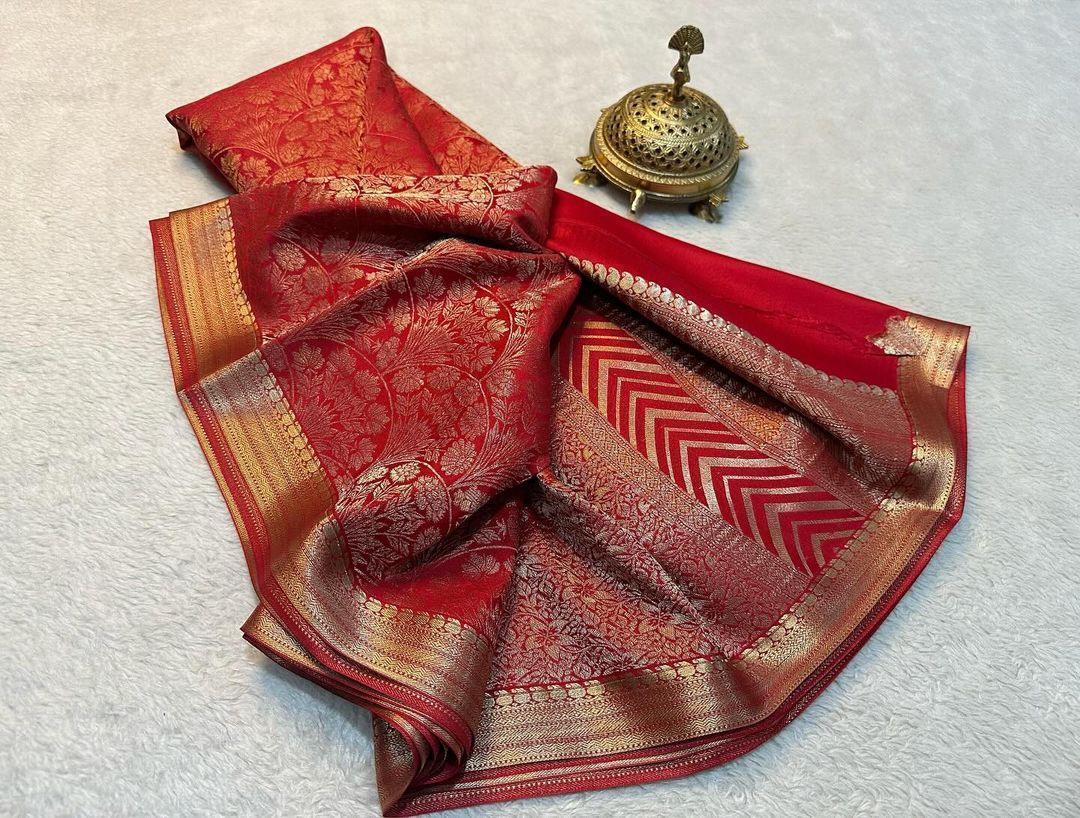 Drape Yourself in Heritage: Pure Brocade Silk Sarees
