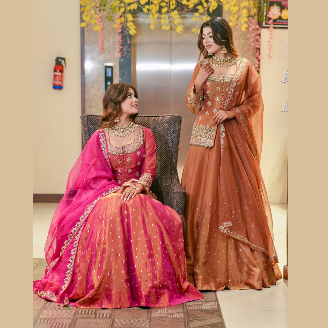 Carnation Pink Colour Dulhan Lehenga Choli, Wedding Lehenga Choli LC114