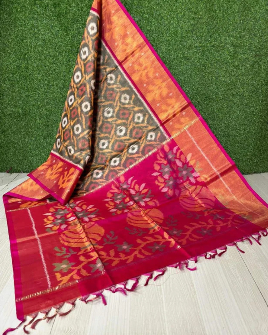 Ikkat Patola Designer Dolla Saree