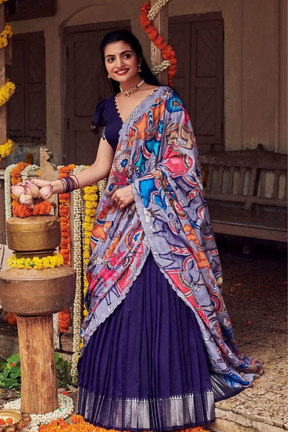 Navy Blue Wedding wear lehenga choli