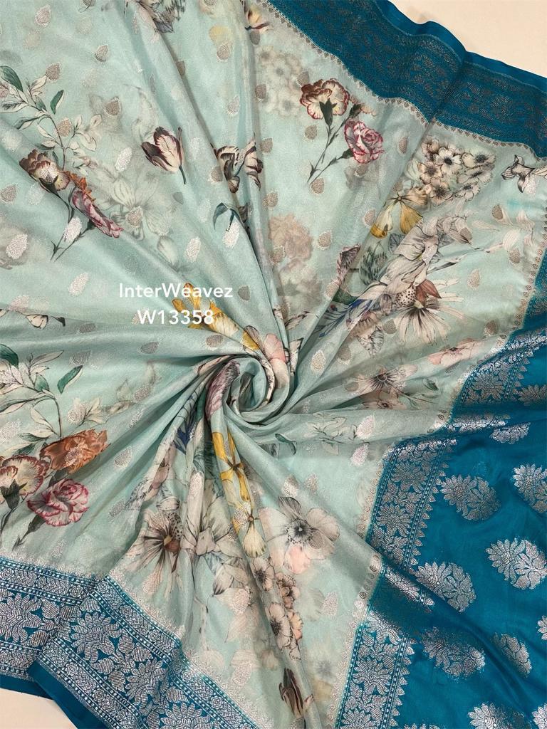 Premium Crepe Georgette Printed Sarees – Trendy & Stylish