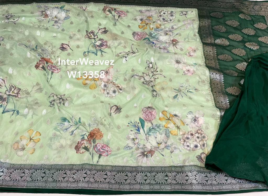 Premium Crepe Georgette Printed Sarees – Trendy & Stylish